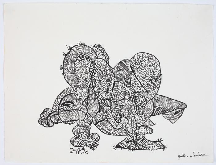 Gaston Chaissac "Composition aux formes enchevétrées", 1942 ink on paper 24,2 x 31,8 cm