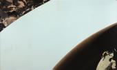 Joan Rabascall, "Cosmonauta", 1966 collage and acrylic on canvas 97 x 162 cm