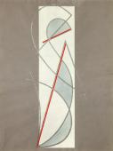 César Domela, "Sin título", c.1950-1960 gouache sobre papel gris 65 x 48 cm.