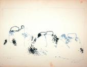 Zoran Music, "Paesaggio roccioso", 1968 ceres sobre paper 25,3 x 32,5 cm.