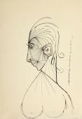 Cardona Torrandell, 'Sin título' 1955 lápiz sobre papel 32 x 22 cm
