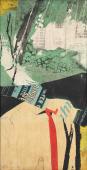 Joan Rabascall, 'Le rendez-vous du jardin' 1964 collage on cardboard  65 x 39 cm