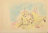 Cardona Torrandell, 'Sense títol' 1955 llapis i pastel sobre paper 22 x 32 cm