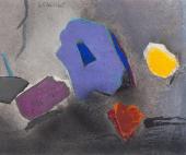 Esteban Vicente, "Sin título", 1990 collage, pastel and charcoal on paper 41,9 x 50,8 cm