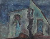 Luis Claramunt, "La chabola", 1980 óleo sobre tela 116,5 x 148,5 cm