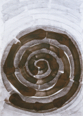 Martín Chirino, "Espiral", 1985 mixed media, ink and crayon on paper 68,5 x 49 cm.