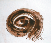 Martín Chirino, "Espiral del Viento II", 2004 ceras y tinta sobre papel 49 x 59 cm.