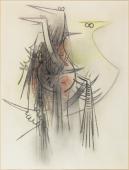 Wifredo Lam "Sin título" 1969 pastel on paper 65 x 50 cm