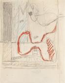 Le Corbusier, "Icone", 1957, grafit i llapis de color sobre paper 26,8 x 20,9 cm