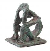 Jacques Lipchitz, "Man Leaning on Elbows", 1925 bronze 6/7  11,4 x 8,6 x 10,2 cm.