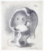 Jacques Lipchitz, "Study for 'Hands and Hair", 1932 pencil on paper 20 x 16,9 cm.