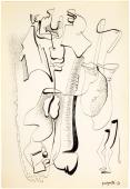 Alberto Magnelli, "Sans titre", 1936 ink and pencil on paper 32 x 21 cm.