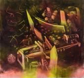 Roberto Matta, 'Geyser de la mémoire' 1972-1974 óleo sobre tela  204 x 218 cm