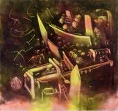 Roberto Matta, "Geyser de la mémoire", 1972-74 óleo sobre tela 204 x 218 cm