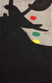 Joan Miró, "Peinture I", 1973 óleo sobre tela 35 x 22 cm