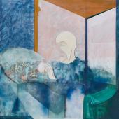 Ana Peters, "Autorretrato inacabado", 1983-85 óleo sobre tela 150 x 150 cm