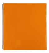 Teo Soriano, "Taronja", 2014 acrílic, lli, DM i fusta 100 x 100 x 14 cm.