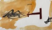 Joan Miró 'Maqueta de la cubierta del catálogo de la exposición....' 1981 varnish, pencil on paper 25,5 x 44,3 cm