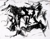 Esteban Vicente, "Sin título", 1964 ink and charcoal on paper 37 x 47,5 cm