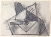 Jacques Lipchitz, "Study for a Bas Relief (Cubist Study)", 1921 llapis sobre paper 9,8 x 14 cm.