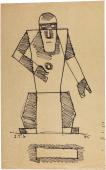 Joaquín Torres-García, "Figura constructiva", 1935 ink on paper 21,9 x 13,6 cm.