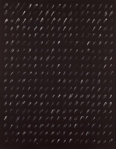 Joaquim Chancho, 'Espai quadriculat i tacat' 1973 vinílico sobre tela 146 x 114 cm