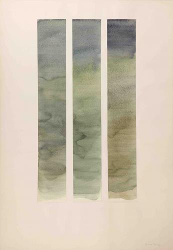 Hernández Pijuan, 'Aquarel·la 2,40' 1978 lápiz y acuarela sobre papel Arches, sobre cartulina 100 x 70 cm