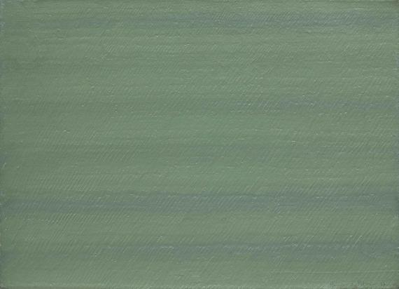 Hernández Pijuan, 'Petit espai amb horitzontals' 1977 óleo sobre tela 24 x 33 cm